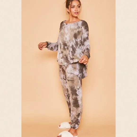 Charcoal/brown Baby French Terry Sweatpants - Picture 4 of 15